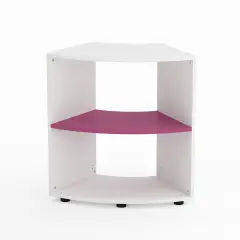 Mobile Scuola Kubò Bianco Curvo 60° H 75 cm – Ripiano Fucsia | Conforme CAM