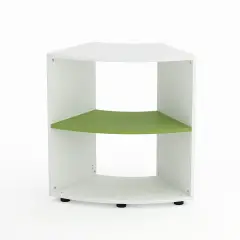 Mobile Scuola Kubò Bianco Curvo 60° H 75 cm – Ripiano Verde Kiwi | Conforme CAM