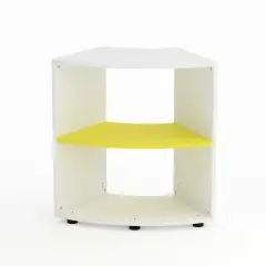 Mobile Scuola Kubò Bianco Curvo 60° H 75 cm – Ripiano Giallo | Conforme CAM