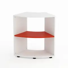 Mobile Scuola Kubò Bianco Curvo 60° H 75 cm – Ripiano Rosso | Conforme CAM