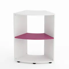 Mobile Scuola Kubò Bianco Curvo 60° H 90 cm – Ripiani Fucsia | Conforme CAM