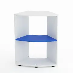 Mobile Scuola Kubò Bianco Curvo 60° H 90 cm – Ripiani Azzurri | Conforme CAM