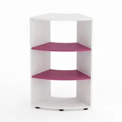 Mobile Scuola Kubò Bianco Curvo 60° H 110 cm – Ripiani Fucsia | Conforme CAM