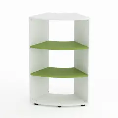 Mobile Scuola Kubò Bianco Curvo 60° H 110 cm – Ripiani Verde Kiwi | Conforme CAM
