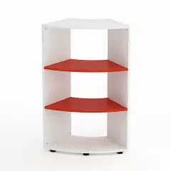 Mobile Scuola Kubò Bianco Curvo 60° H 110 cm – Ripiani Rossi | Conforme CAM