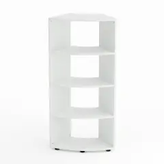 Mobile Scuola Kubò Bianco Curvo 60 Gradi H 150 cm. Ripiani Bianco - Conforme CAM