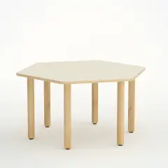 Tavolo Forma Esagonale Misura 1 Magnolia per per Nidi D'infanzia - Conforme CAM