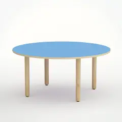 TAVOLO ONDA CIRCOLARE H 58 CM - MISURA 3 - BLU ORIZZONTE