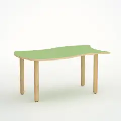Tavolo Onda Reverso - Misura 3 - Verde Per Scuola Primaria - Conforme CAM