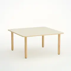 Tavolo Forma Quadrato Cm. 75x75 Misura 2 Magnolia Per Scuola Dell'infanzia - Conforme CAM