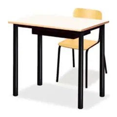 Banco Monoposto 600 - Sottopiano In Lamiera H 71 Cm. Per Ambienti Scolastici - Conforme CAM