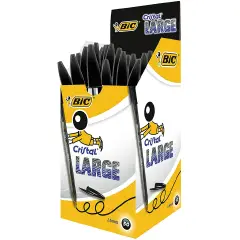 Penna Bic Cristal Large – Punta 1.6 mm, Inchiostro Nero