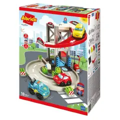 Ecoiffier Abrick Garage – Playset con 1 Personaggio e 3 Veicoli