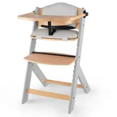 Kinderkraft Seggiolone Enock in Legno con Cuscino Grigio