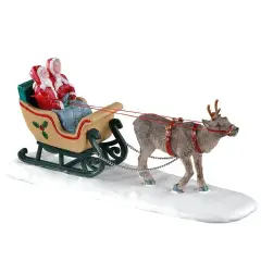 Lemax North Pole Sleigh Ride 03514 – Slitta di Babbo Natale in Resina