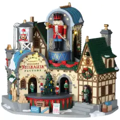 Lemax 95463 Ludwig’s Wooden Nutcracker Factory Animata con Luci e Musica