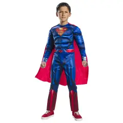 Costume Superman Black Line Deluxe per Bambini - Taglia M 5/7 anni