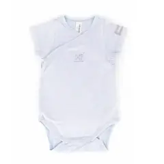 Body 6 Mesi Bambino Maniche Corte Azzurro Bamboom C104-054-006