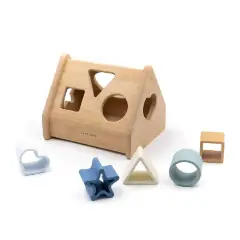 Bamboom Casetta Puzzle in Legno Blu – Gioco Educativo e Sostenibile per Bambini