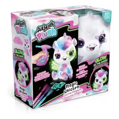 Airbrush Plush Magic Unicorn - Unicorno da colorare, brilla al buio