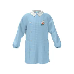 Grembiule Bambino Asilo 4042 Quadrettato Azzurro 3 Anni