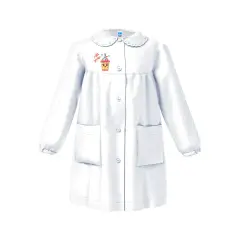 Grembiule Bambina Asilo Milk Shake Bianco 4 Anni