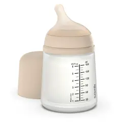 Biberon Zero Zero con Tettarella In Silicone Anticolica Flusso Adattabile 180 ml Light