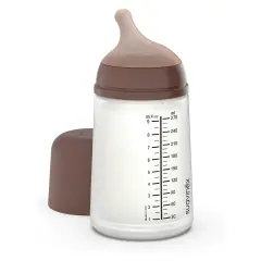 Biberon Zero Zero con Tettarella In Silicone Anticolica Flusso Medio 270 ml Deep