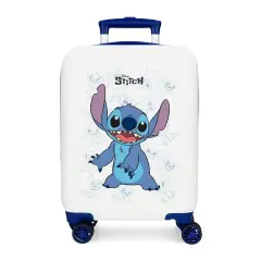 Happy Stitch Trolley Abs 50 Cm 4 Ruote Bianco