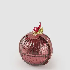 Candela Sfera Natalizia Profumata Rossa 11cm EDG Princess