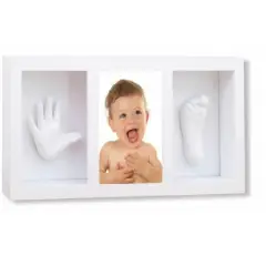 Set per Impronta Mani e Piedi in Gesso 3D con Cornice