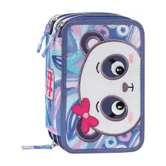 Mofu Mofu Astuccio Scuola Corredo 3 Zip Panda