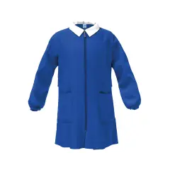 Grembiule Bambino Scuola Zip Senza Ricamo Blu 7 Anni