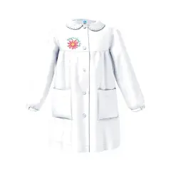 Grembiule Bambina Scuola Fiore Bianco 9 Anni