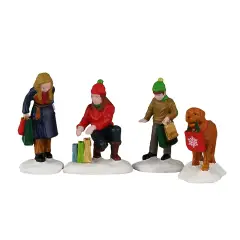 Lemax Festive Holiday Shoppers 62635 – Figurine Natalizie in Resina