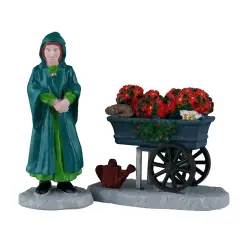 Lemax Floral Street Vendor 62637 – Venditore di Fiori Natalizio in Resina