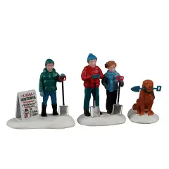 Lemax Neighborhood Snow Shovelers 62623 – Spalatori di Neve in Resina