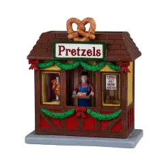 Lemax Pretzels 63829 – Bancarella di Pretzel Natalizia Caddington in Resina