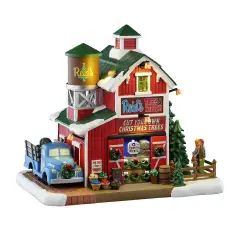 Lemax Reid’s Trees And Wreaths 55352 – Negozio di Alberi e Ghirlande Luminoso