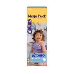 Pannolini Libero Comfort Megapack - Taglia 7 - 16-26kg - 54 Pz