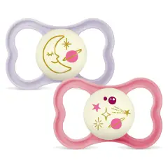 Succhietto Air Night Silicone +16 Mesi Bambina – 2 Pezzi