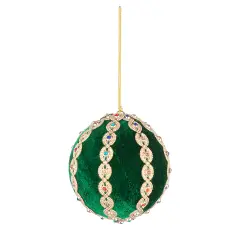 Sfera Natalizia Beady Verde Scuro Ø 10 cm Decorativa