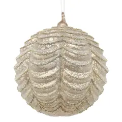 Sfera Natalizia in Vetro Layers Champagne Ø 15 cm