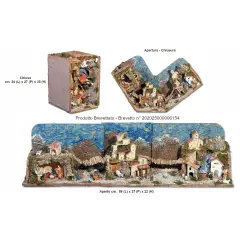 Presepe Libro PRESELIBRO Apribile con Natività 88x27x22 cm